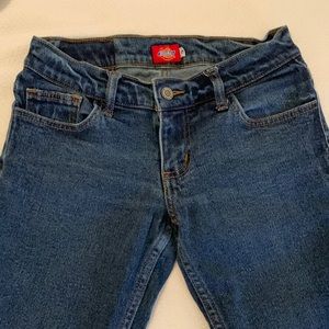 Vintage Dickies Low-Rise Blue Jeans Cuffed
